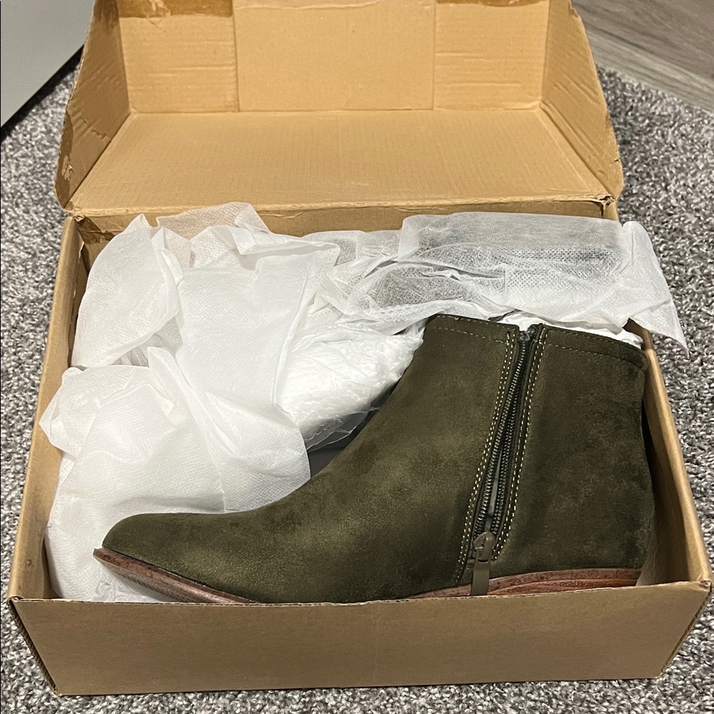 Olive Ankle Boots for Women